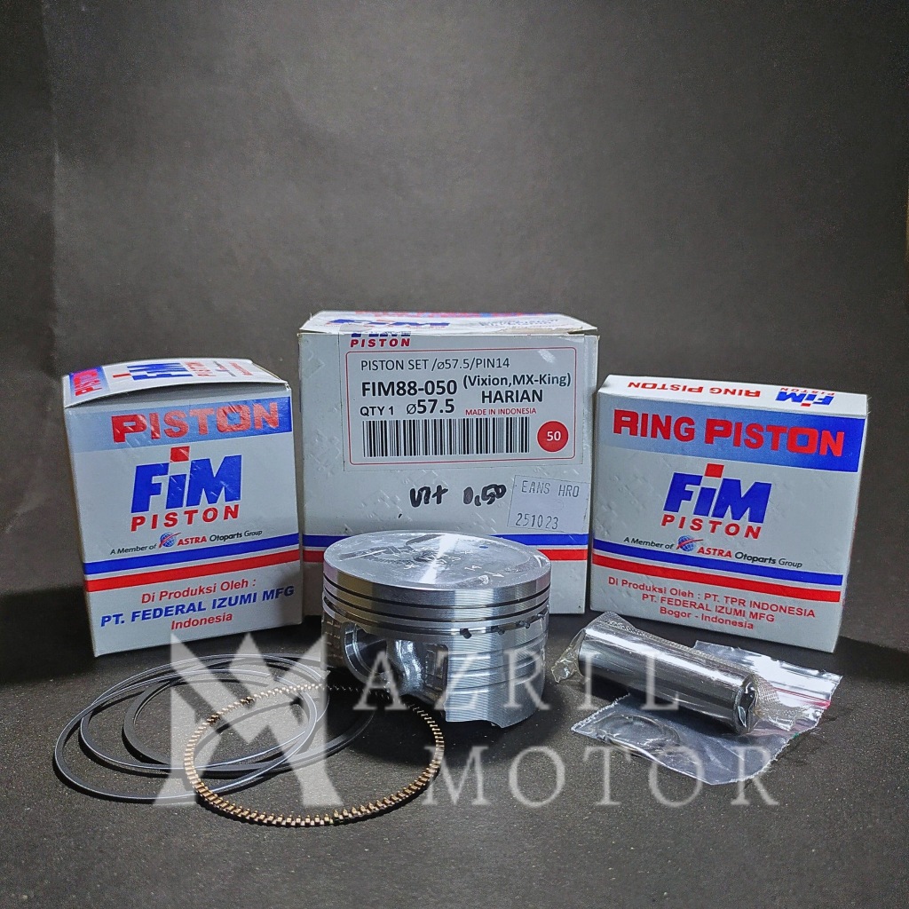 FIM 88 SEHER SET PISTON KIT VIXION MX KING DIAMETER 57 57.5 58 58.5 59 59.5 60 PIN 14 FIM IZUMI