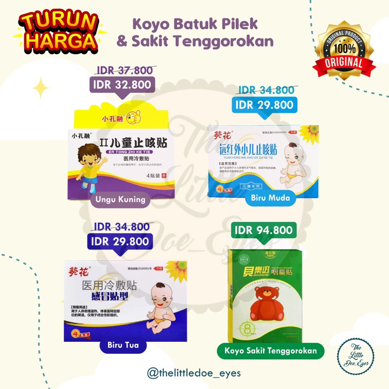 Koyo / Plester Batuk Pilek - Bayi dan Anak