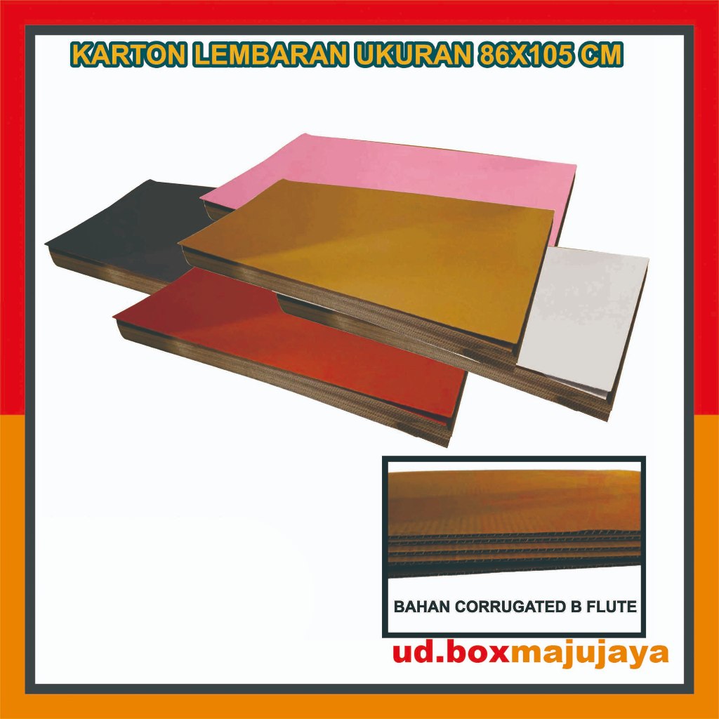 

(PAKET 50 PCS) Karton Lembaran 86x105 Cm dan 113x86 Cm/Custom Ukuran/Karton Polos