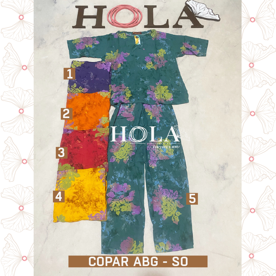 HOLA_FASH | Setelan Cap Copar ABG Tangan 3/4, Batik Copar, Batik motif sunan, oneset batik