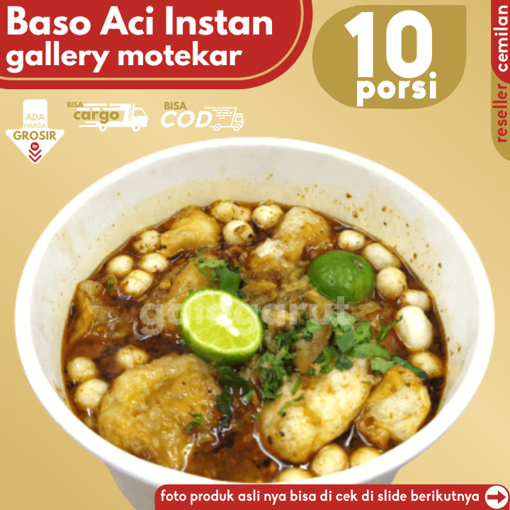 

HARGA RESELLER - 10pcs Baso Aci Instan Gallery Motekar Khas Garut by GG (Bisa COD/Grosir/Kargo)