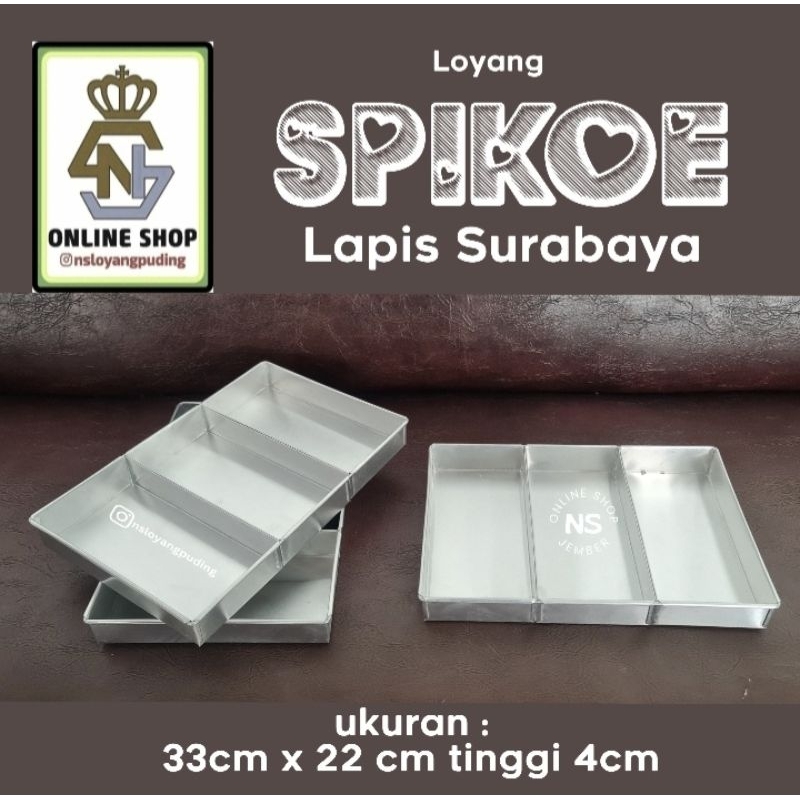 Loyang Spiku 33x22x4 sekat 3 @dapur Yubi