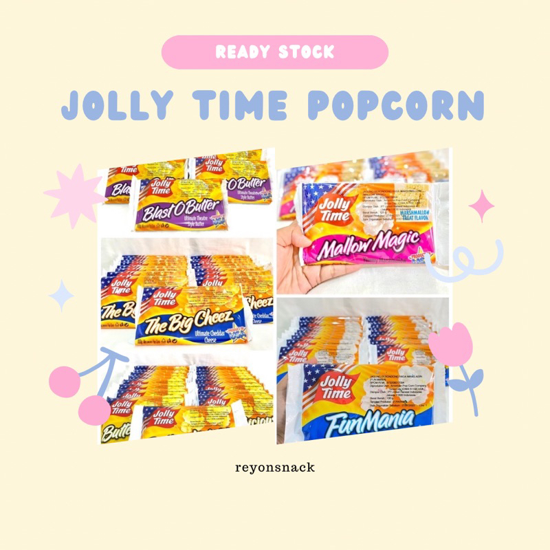 

(READY STOCK) Jolly Time USA Popcorn 4 varian rasa | Exp panjaaang