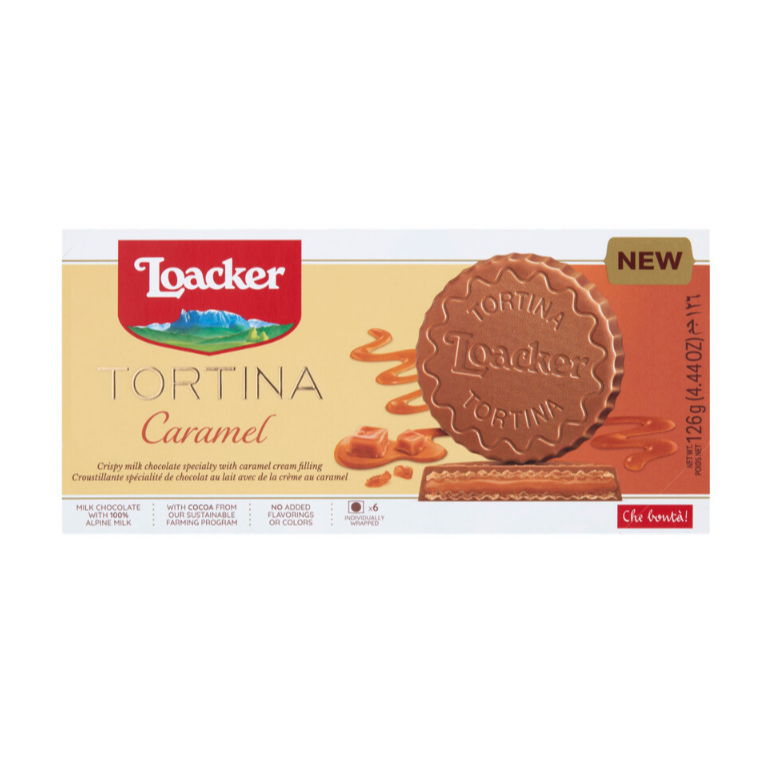 

Loacker Tortina Chocolate Biscuit Caramel 126g