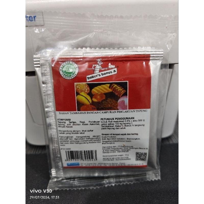 

BAKER'S BONUS A (Bread Improver) - Pelembut Roti 10gr