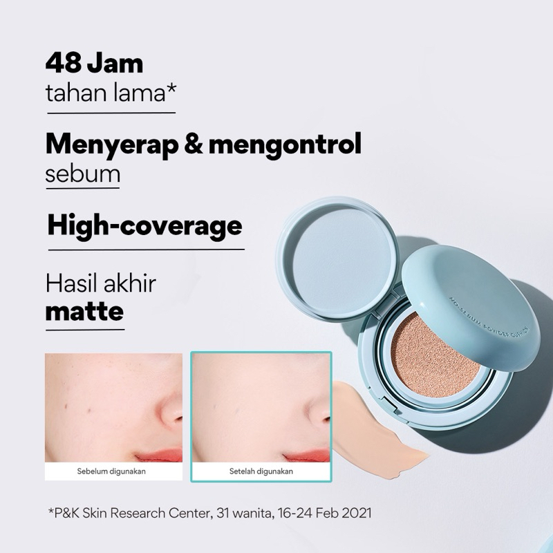 Innisfree No Sebum Powder Cushion SPF 29 PA++ | Cushion untuk Hasil Makeup Tahan Seharian | Innisfre