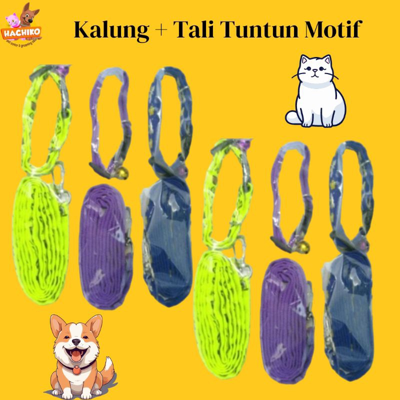 Kalung Tali Tuntun Anjing Kucing (Lonceng)/ Tali Tuntun & kalung lonceng Anjing Kucing