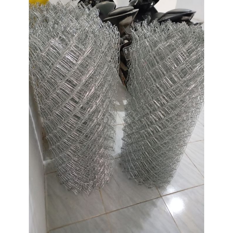 Kawat Harmonika Galvanis  2mm  Kotak/Lubang 5cm x5cm   T.1,5mtr x25mtr
