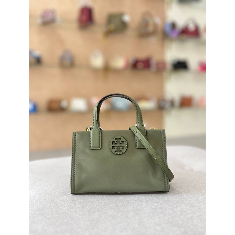 TB ELLA NYLON MINI TOTE PALM LEAF