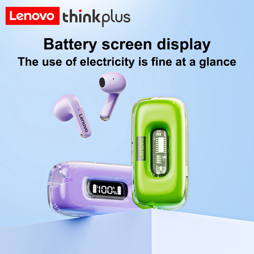 Thinkplus Lenovo X15II TWS True Wireless Bluetooth 53 LED Baterai Display Earphone x Q5Y9