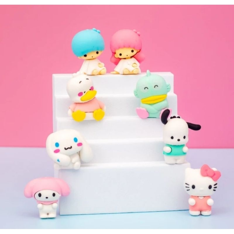 

3 PCS Penghapus Pensil Karakter Lucu Sanrio My Melody Kuromi Cinamon Roll Pompompurin Pochacco Astronot Rocket Monster 3 Pcs