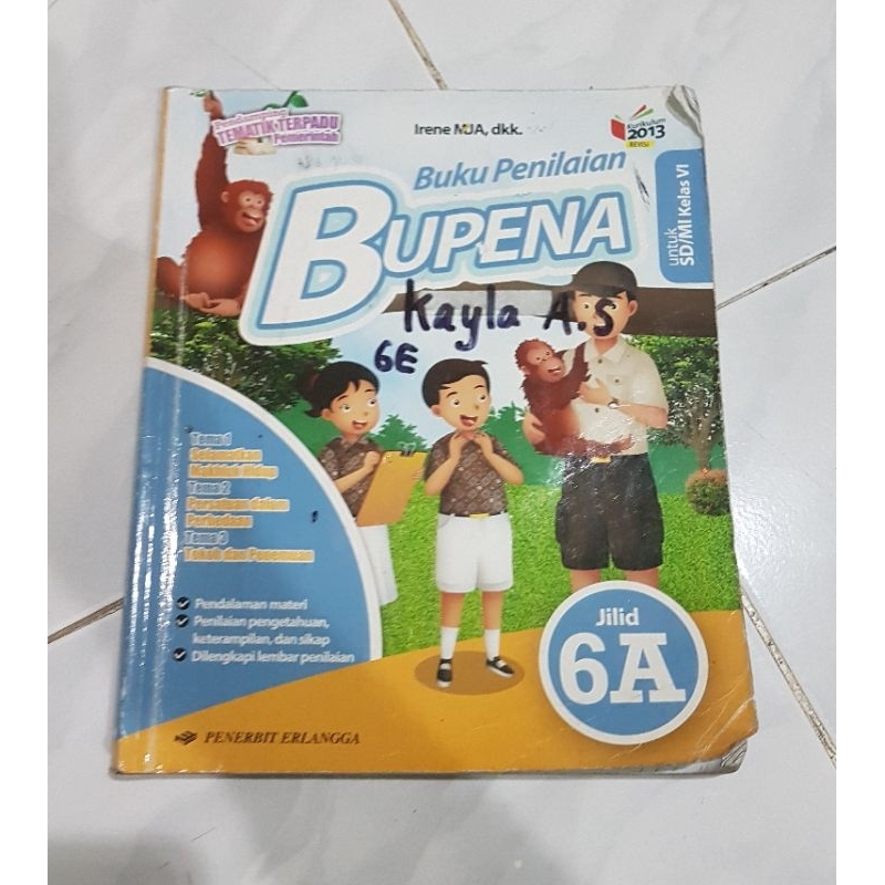 Buku Bupena SD 6A Edisi Revisi Bekas
