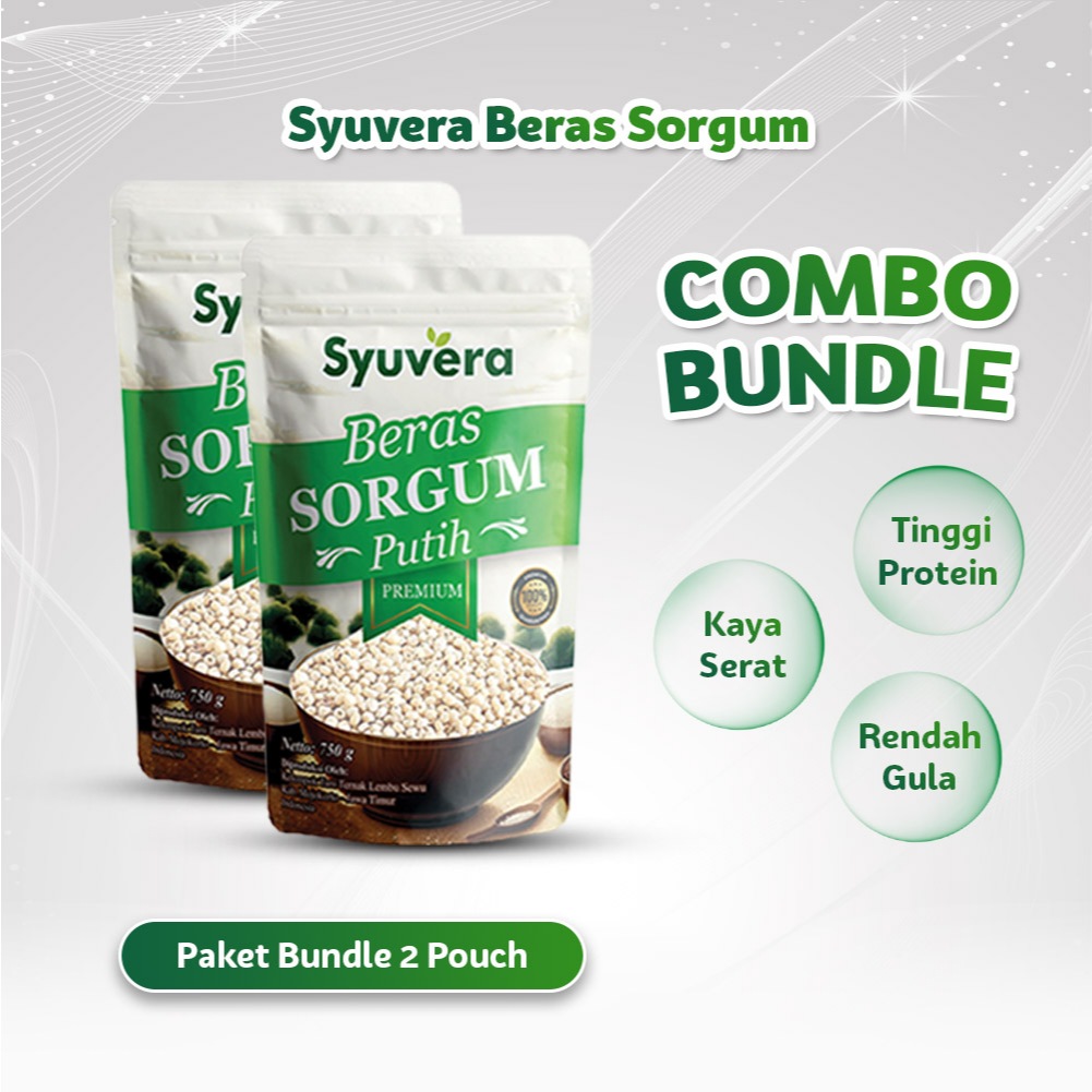 SYUVERA Beras Sorgum 2 Pouch 1,5 KG - Sorgum Rice