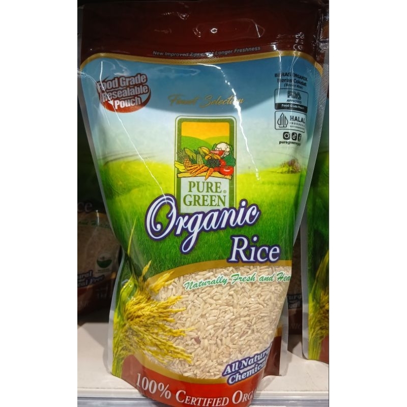 

Beras Organik Brown Rice PURE GREEN Beras Coklat 1 kg - HK