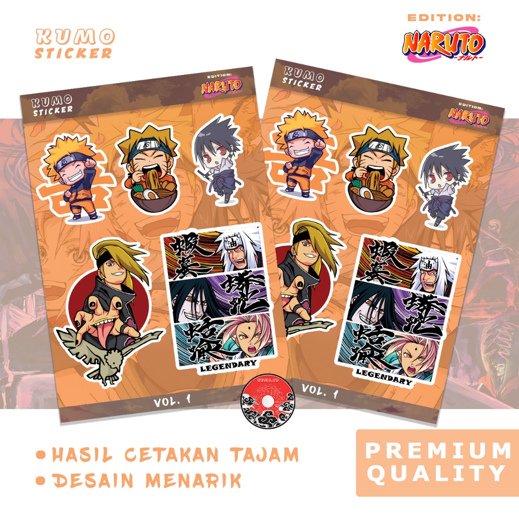 

Sticker Anime | Naruto Vol. 1 | Sticker Sheet Pack