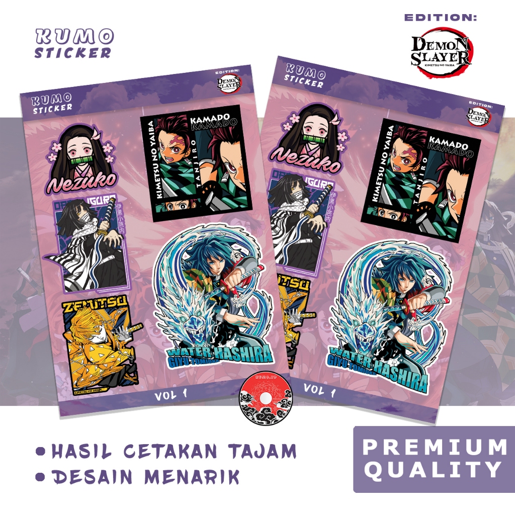 

Sticker Anime | Kimetsu No Yaiba Vol. 1 | Sticker Sheet Pack