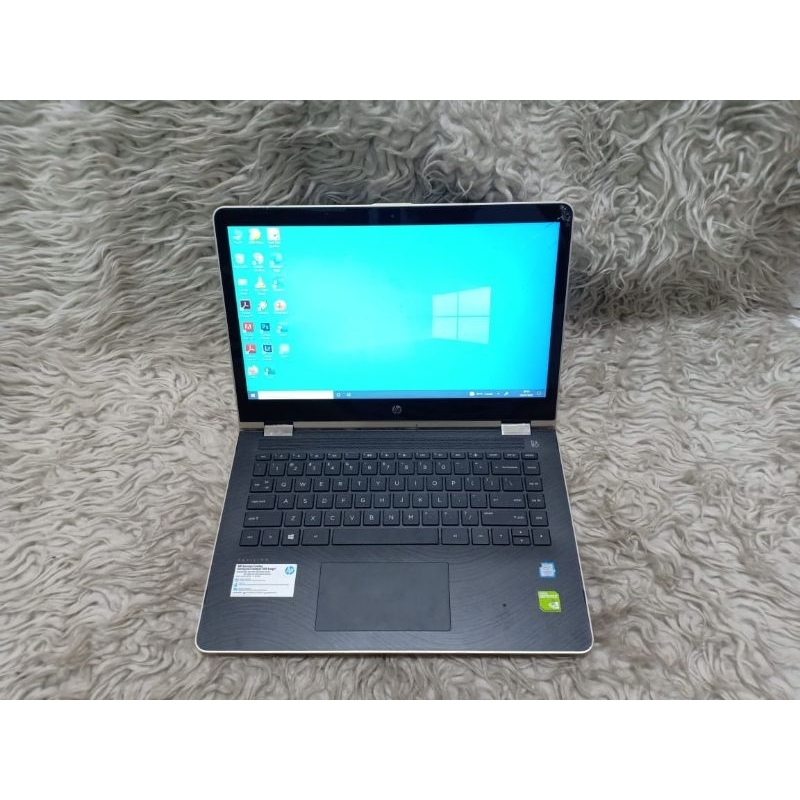 Laptop HP Pavilion X360 14-BA002TX Ram 4gb HDD 500gb core i3 gen7 Siap pakai