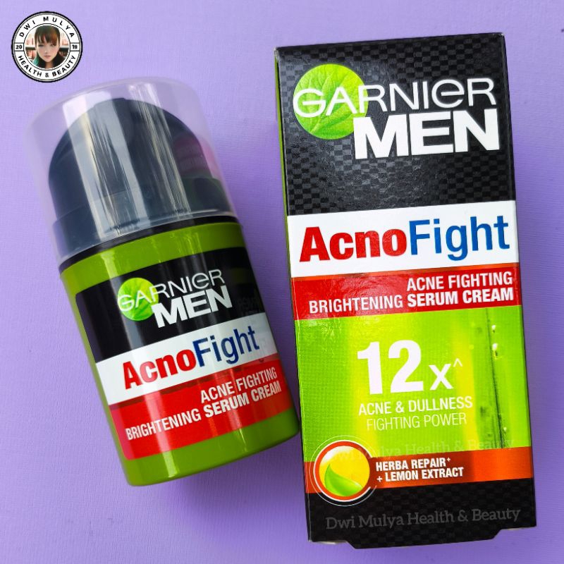 Garnier Men Acno Fight Acne Fighting Whitening Serum Cream Skin Care - 40ml