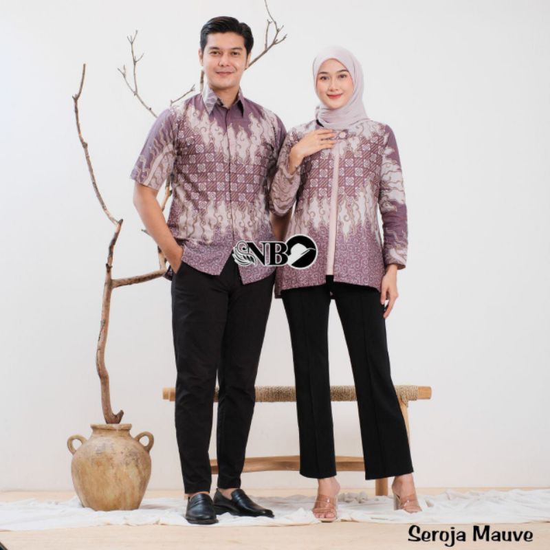 Baju batik wanita lengan panjang couple batik hem pria blus wanita katun terbaru
