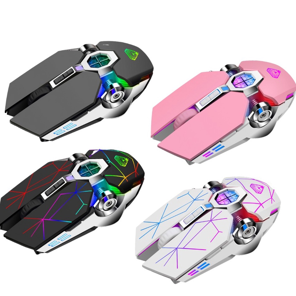 Wireless Mouse Mechanical Gaming RGB Mouse Charging Divipard Q7 4 DPI t E8F9