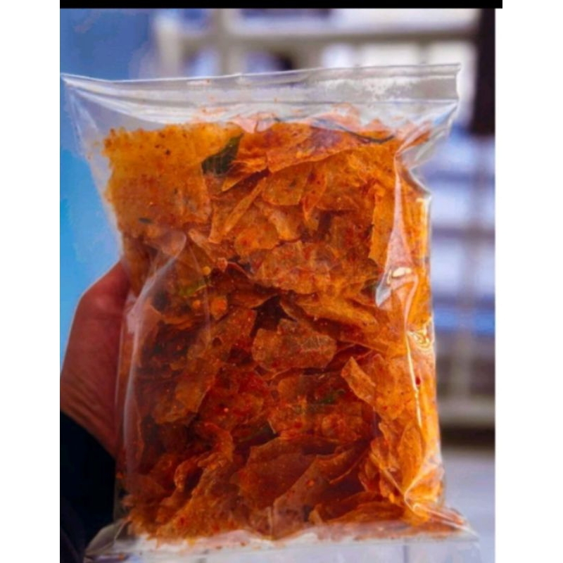 

Pikca keripik kaca pedas daun jeruk berat 250gr
