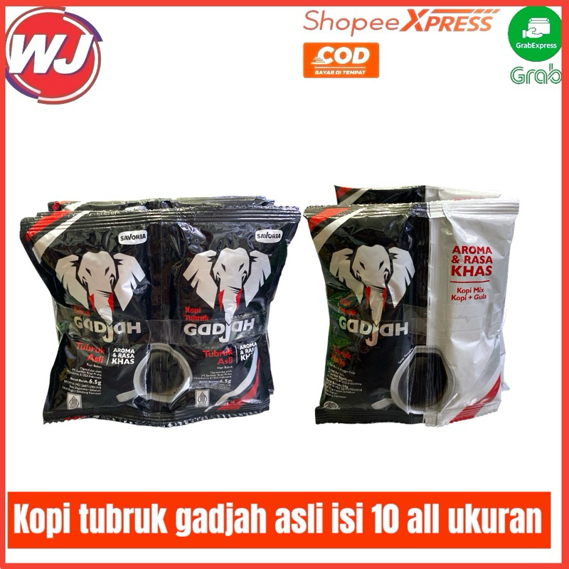 

KOPI TUBRUK GADJAH ASLI ISI 10 ALL UKURAN