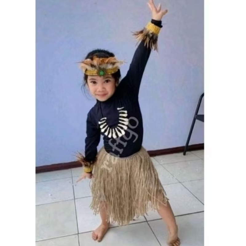 Baju adat papua anak modern / kostum papua