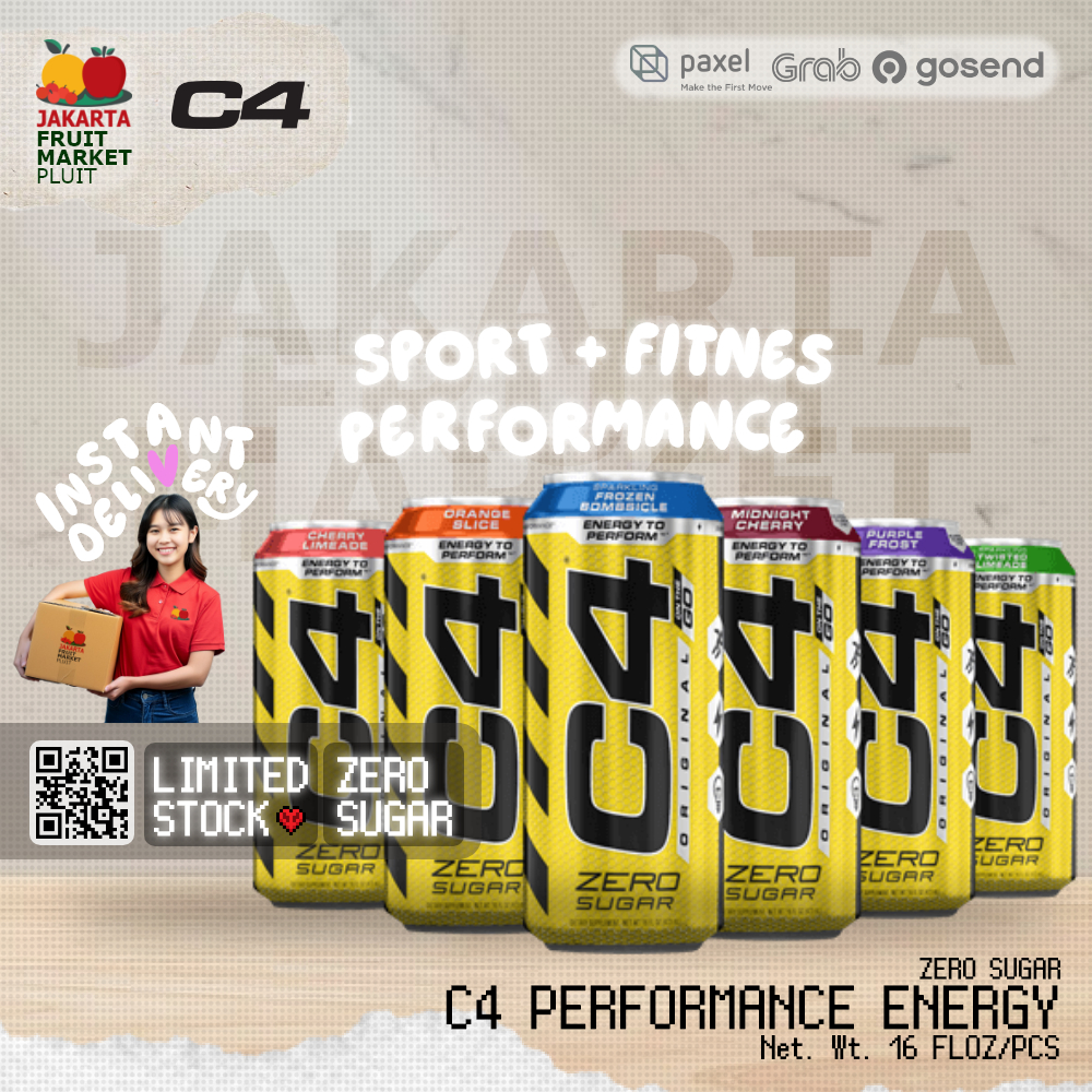 

C4 PERFORMANCE ENERGY DRINK zero sugar sport + fitness minuman import viral