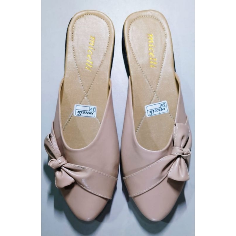 sepatu selop wanita kulit merek MICELLI