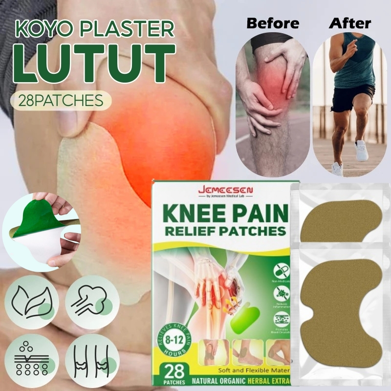 Jemeesen 28Pcs Koyo Lutut Herbal Plaster Obat Sakit Lutut Dan Sendi Ampuh Menghilangkan Nyeri Sendi 