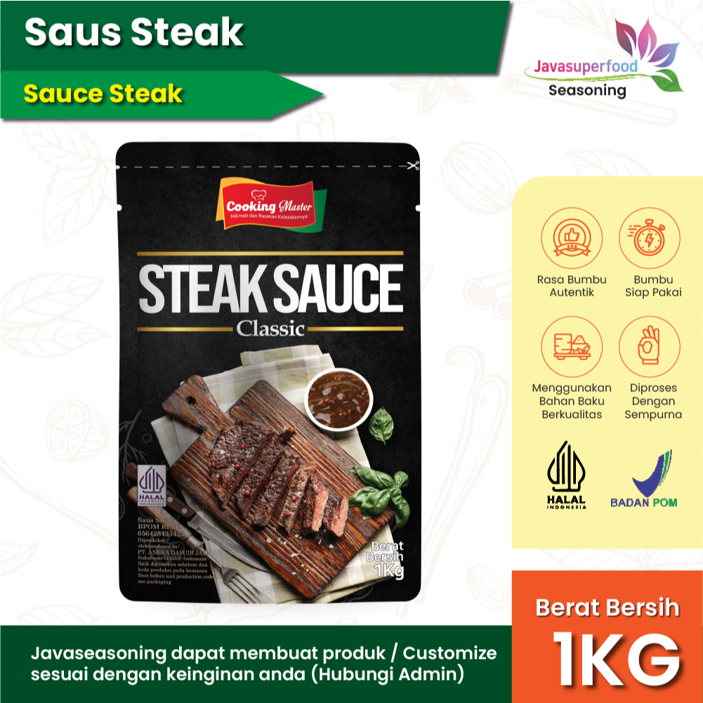 

[HALAL] Cooking Master/ Steak Sauce/ Saus Steak/ Sauce Steak Halal 1 KG