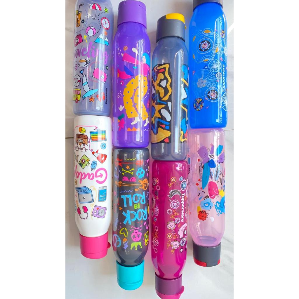 ECO 500 ML MOTIF tutup flip Botol minum Tupperware