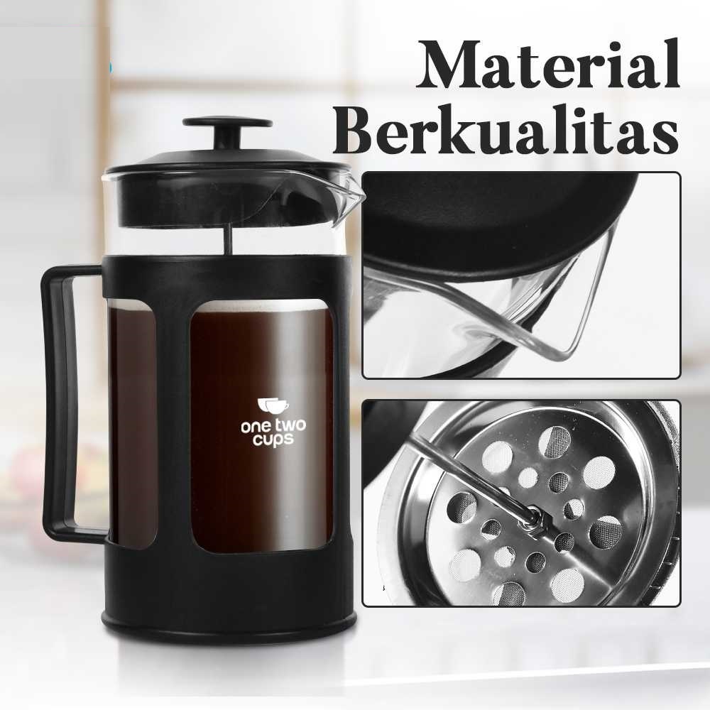 French Press Coffee Alat Pres Kopi Manual Kaca Stainless