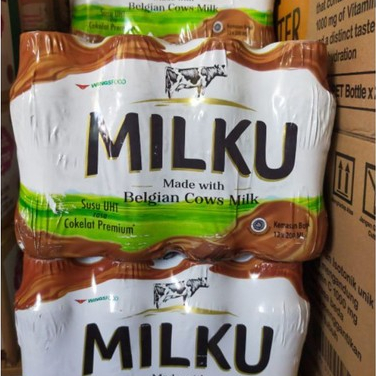 

MILKU Susu UHT Per Krat/ Per Dus Susu Siap Minum Coklat Dan Stroberi Premium 200 ML