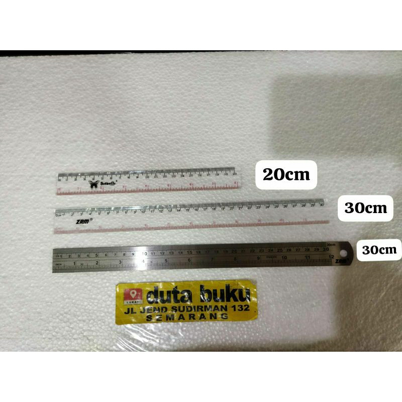 

Stainless Steel Ruler Penggaris Besi 30cm