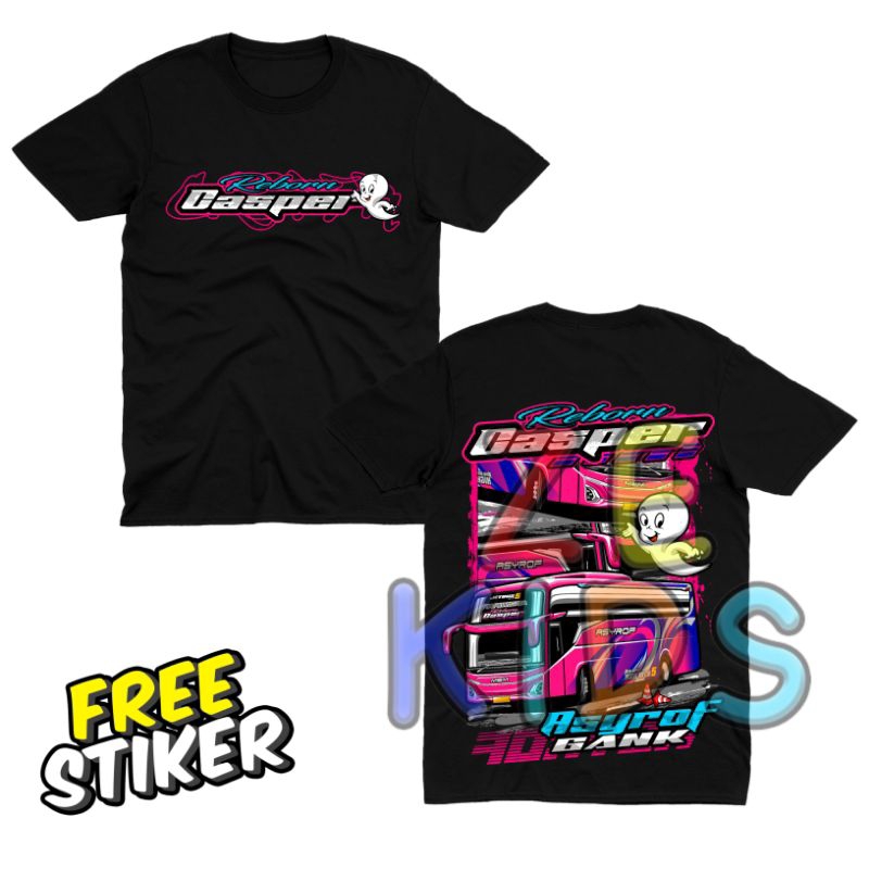 BISA COD FREE NAMA KAOS ANAK LOGO CASPER REBORN BAJU ANAK LOGO CASPER REBORN BUS MANIA