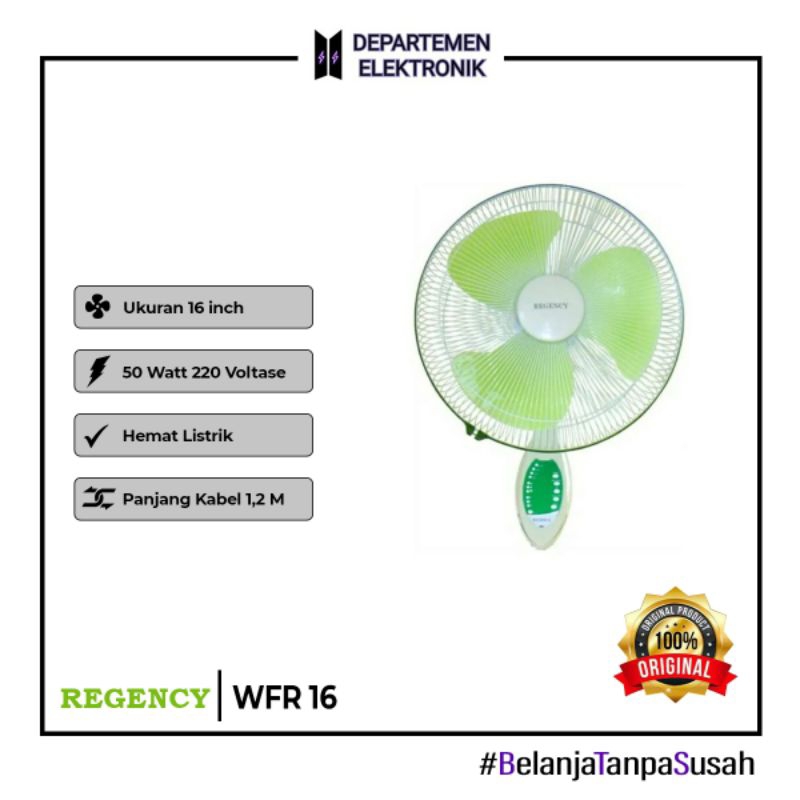 Kipas Angin Dinding Regency 16 WFR Remote / Wallfan Regency / MURAH BANGET