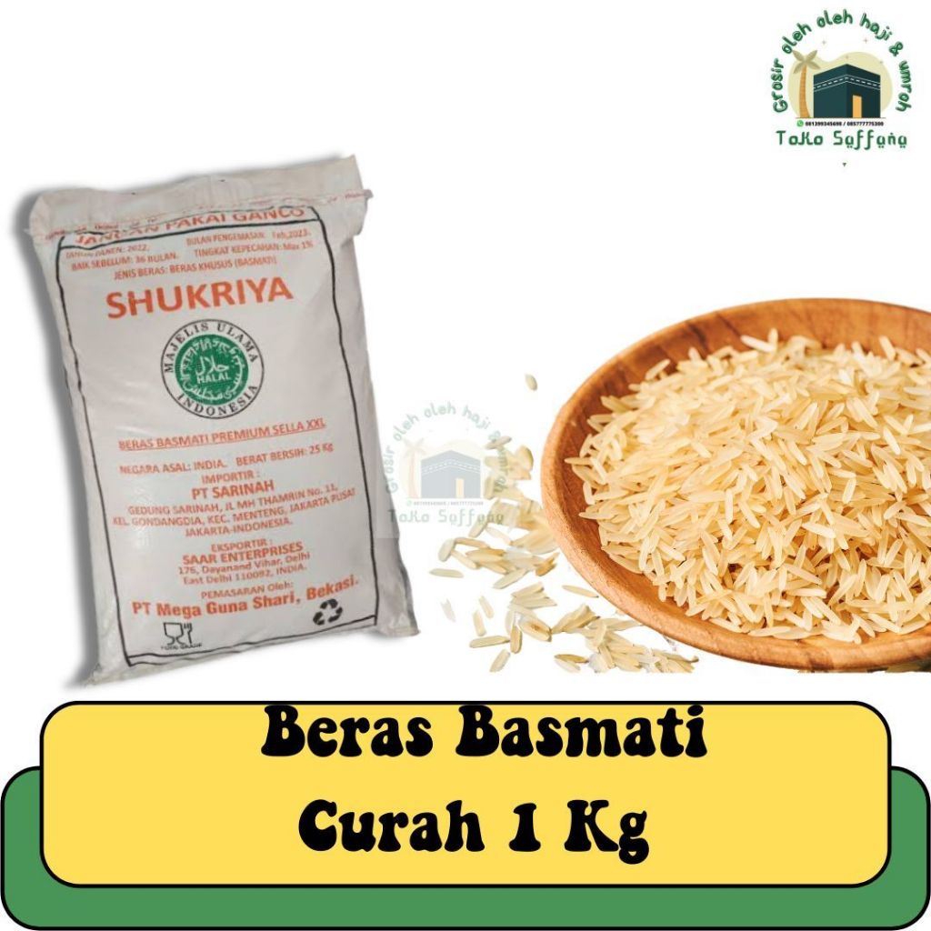 

OLEH OLEH HAJI DAN UMROH BASMATI SHUKRIYA 1KG BERAS INDIA I BERAS SAUDI ARABIA I UNTUK KEBULI KABSAH I PENGIRIMAN KHUSU OJEK ONLINE