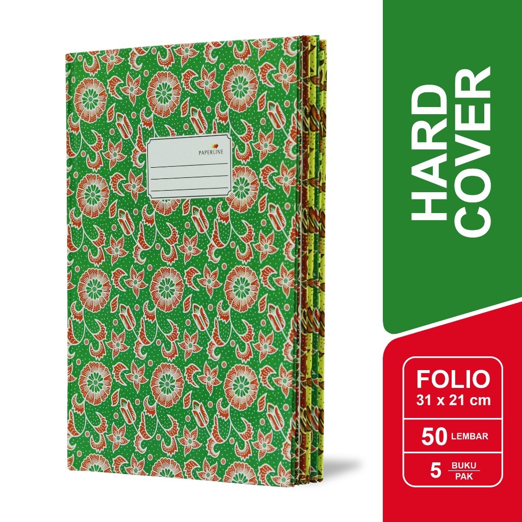 

[Pelangi Stationery] Paperline Hard Cover 31 X 21 Cm (50 F) - PPL HC 50 F
