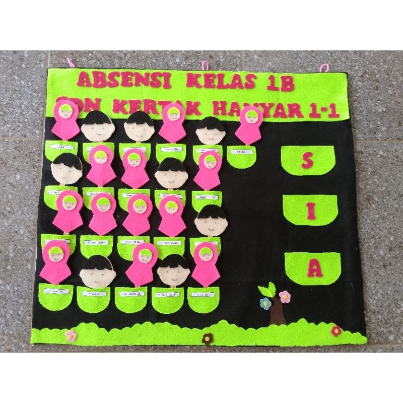 ABSENSI KELAS FLANEL/HIASAN DINDING KELAS/PRAKARYA