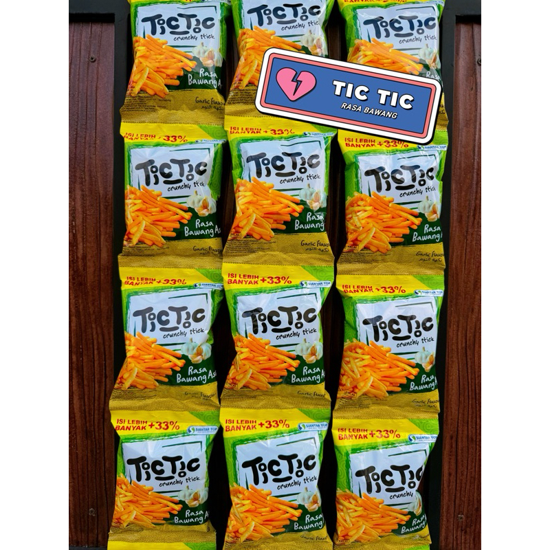 

TIC TIC Crunchy Stik Rasa bawang asli 1 renteng isi 10pcs