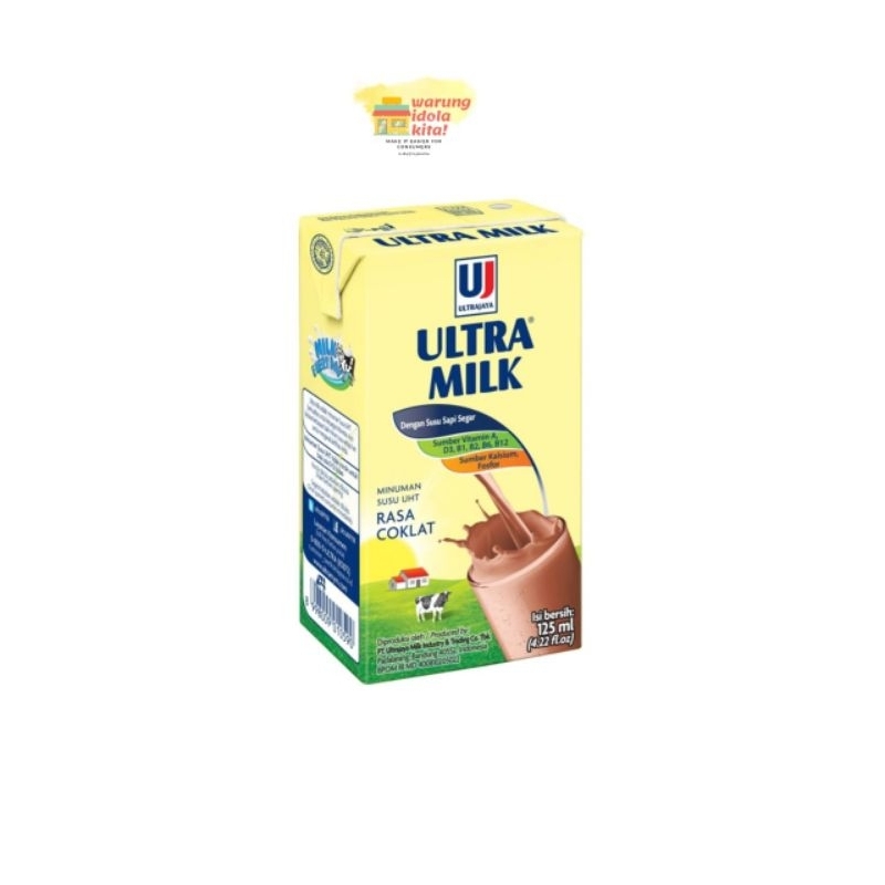 

Ultra milk rasa coklat ukuran 125ml isi 40 pcs ( khusus grab/ gojek)