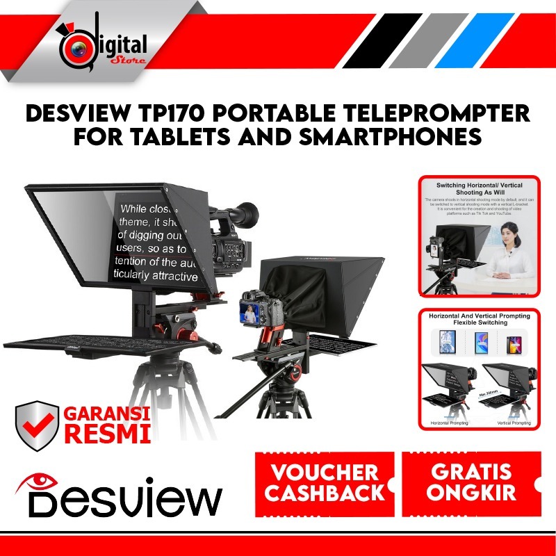 Desview TP170 Portable Teleprompter for Tablets and Smartphones