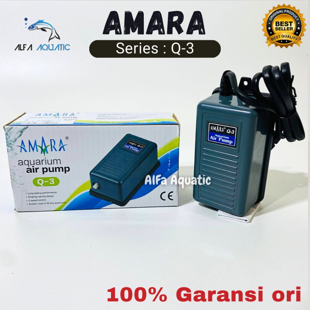 AMARA Q-3 -  Mesin Aerator 1 lubang / Pompa Udara / Air pump 100% Original