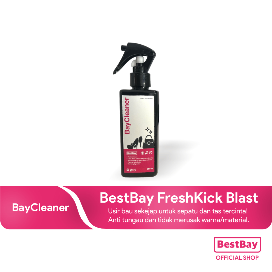 BayCleaner 250ml - Pembersih Sepatu Putih & Warna / pembersih tas sepatu kuning spotless