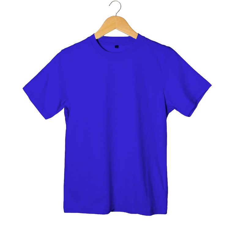 glxyspace Kaos Polos Cotton 30s Unisex Biru Benhur Biru Elektrik