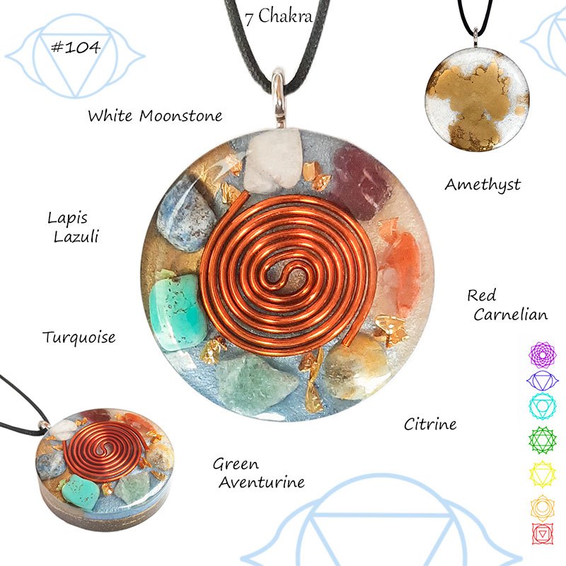 ORGONITE 7 CHAKRA Kalung Crystal Healing kesehatan