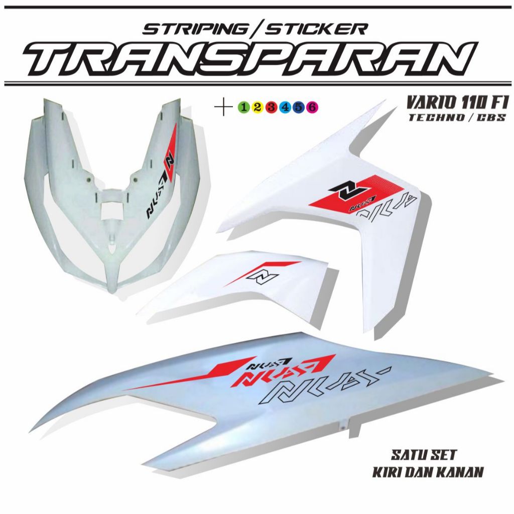 STRIPING STIKER VARIASI VARIO 110 TECHNO / vario 110 CBS VARIASI STRIPING TRANAPARAN