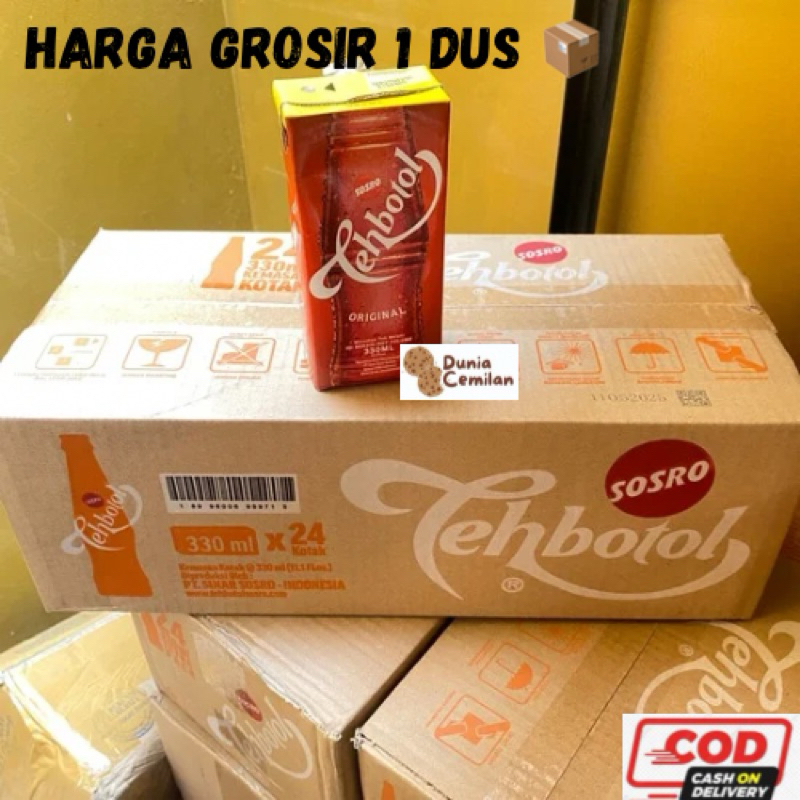 

[TERMURAH!] Teh Botol Sosro KOTAK 330ml 1 DUS isi 24 PCS - Teh Botol Grosir 1 Karton Murah Asli