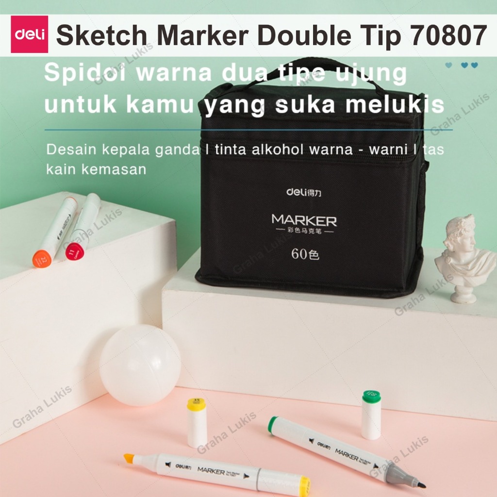 

RK Deli Color Marker With Bag Spidol Warna Dengan Tas 30 / 40 / 60 / 80 Warna 70807 / 70806